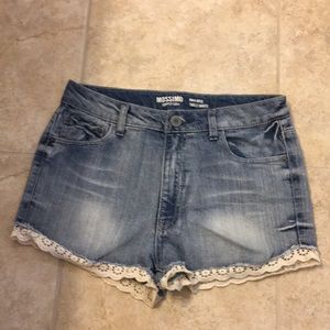 High rise jean shorts